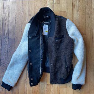 Members Only Sherpa Varsity Jacket Medium